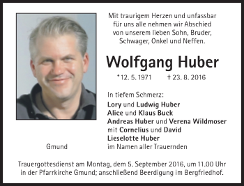 Traueranzeigen Von Wolfgang Huber SZ Gedenken De