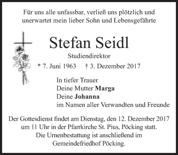 Traueranzeigen Von Stefan Seidl Sz Gedenken De