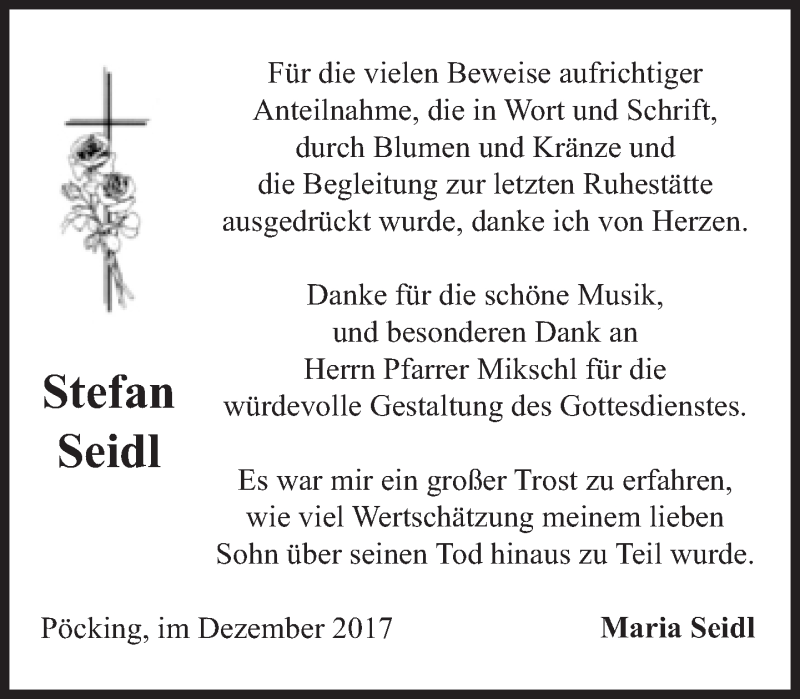 Traueranzeigen Von Stefan Seidl Sz Gedenken De