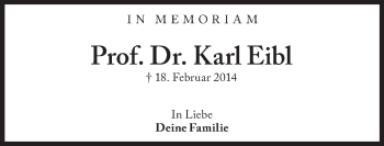 Traueranzeige von Karl Eibl von Süddeutsche Zeitung