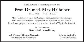 Traueranzeige von Max Hallhuber von Süddeutsche Zeitung