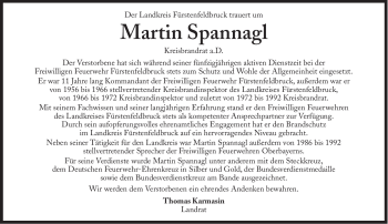 Traueranzeige von Martin Spannagel von Süddeutsche Zeitung