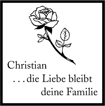 Traueranzeige von Christian  von Süddeutsche Zeitung