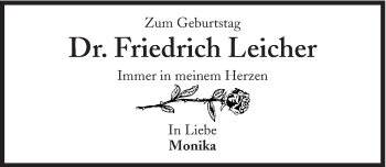 Traueranzeige von Friedrich Leicher von Süddeutsche Zeitung