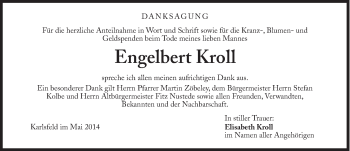 Traueranzeige von Engelbert Kroll von Süddeutsche Zeitung