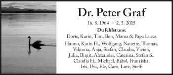 Traueranzeige von Peter Graf von Süddeutsche Zeitung