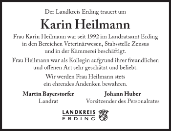 Traueranzeige von Karin Heilmann von Süddeutsche Zeitung