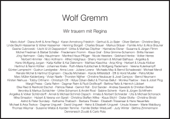 Traueranzeige von Wolf Gremm von Süddeutsche Zeitung