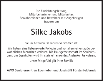 Traueranzeige von Silke Jakobs von Süddeutsche Zeitung