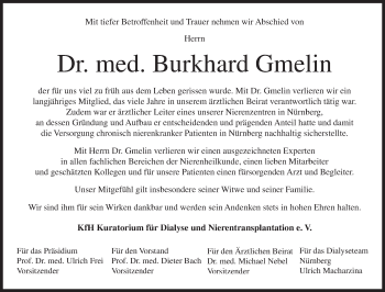 Traueranzeige von Burkhard Gmelin von Süddeutsche Zeitung