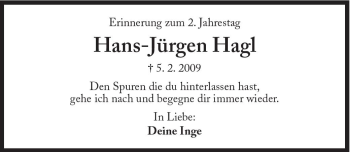 Traueranzeige von Hans-Jürgen Hagl von Süddeutsche Zeitung