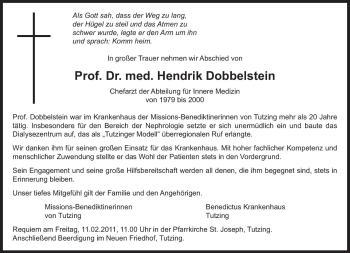 Traueranzeige von Hendrik Dobbelstein von Süddeutsche Zeitung