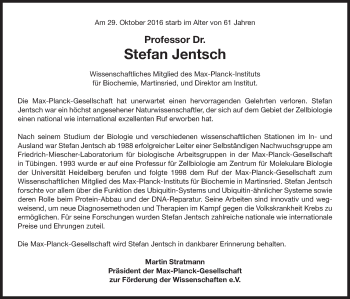 Traueranzeige von Stefan Jentsch von Süddeutsche Zeitung