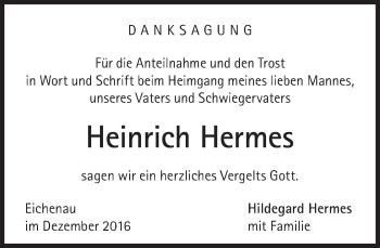 Traueranzeige von Heinrich Hermes von Süddeutsche Zeitung