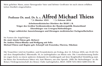 Traueranzeige von Alfred Michael Tiess von Süddeutsche Zeitung