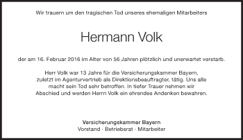 Traueranzeige von Hermann Volk von Süddeutsche Zeitung