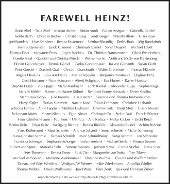 Traueranzeige von Heinz Badewitz von Süddeutsche Zeitung