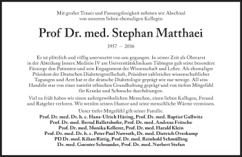 Traueranzeige von Stephan Matthaei von Süddeutsche Zeitung