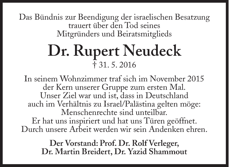 Traueranzeige für Rupert Neudeck vom 02.06.2016 aus Süddeutsche Zeitung