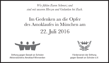 Traueranzeige von Zum Gedenken  von Süddeutsche Zeitung