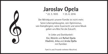 Traueranzeige von Jaroslav Opela von Süddeutsche Zeitung
