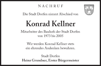 Traueranzeigen Von Konrad Kellner | SZ-Gedenken.de