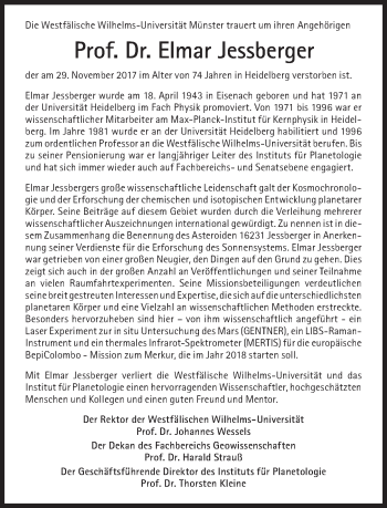 Traueranzeige von Elmar Jessberger von Süddeutsche Zeitung