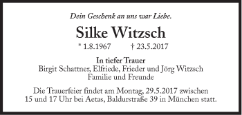 Traueranzeige von Silke Witzsch von Süddeutsche Zeitung