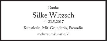 Traueranzeige von Silke Witzsch von Süddeutsche Zeitung