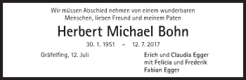 Traueranzeige von Herbert-Michael Bohn von Süddeutsche Zeitung