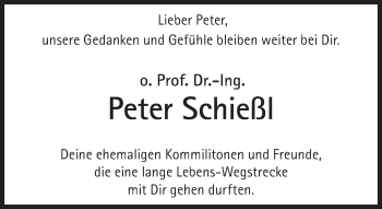 Traueranzeige von Peter Schießl von Süddeutsche Zeitung