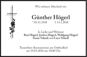 Traueranzeige von Günther Högerl von Süddeutsche Zeitung