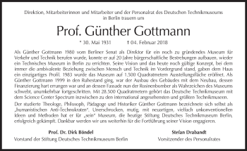 Traueranzeige von Günther Gottmann von Süddeutsche Zeitung