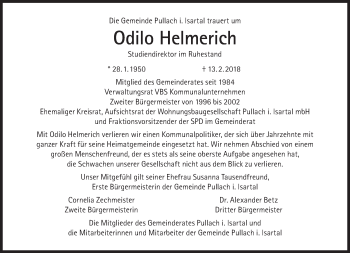 Traueranzeige von Odilo Helmerich von Süddeutsche Zeitung