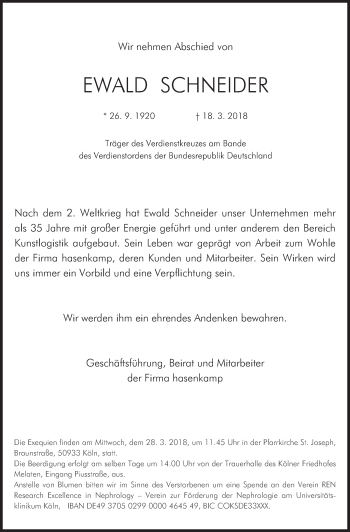 Traueranzeige von Ewald Schneider von Süddeutsche Zeitung