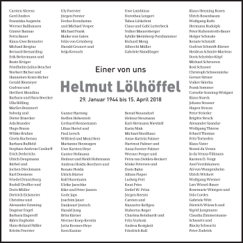 Traueranzeige von Helmut Lölhöffel von Süddeutsche Zeitung