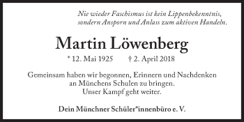 Traueranzeige von Martin Löwenberg von Süddeutsche Zeitung