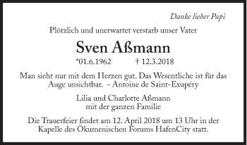 Traueranzeige von Sven Aßmann von Süddeutsche Zeitung