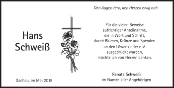 Traueranzeige von Hans Schweiß von Süddeutsche Zeitung