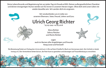 Traueranzeige von Ulrich Georg Richter  von Süddeutsche Zeitung