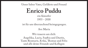 Traueranzeige von Enrico Puddu von Süddeutsche Zeitung