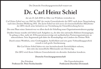 Traueranzeige von Carl Heinz Schiel von Süddeutsche Zeitung