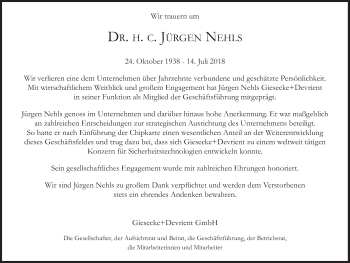 Traueranzeige von Jürgen Nehls von Süddeutsche Zeitung