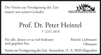 Traueranzeige von Peter Heintel von Süddeutsche Zeitung
