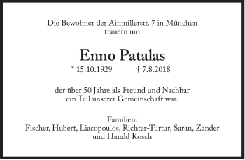 Traueranzeige von Enno Patalas von Süddeutsche Zeitung