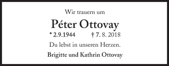 Traueranzeige von Peter Ottovay von Süddeutsche Zeitung