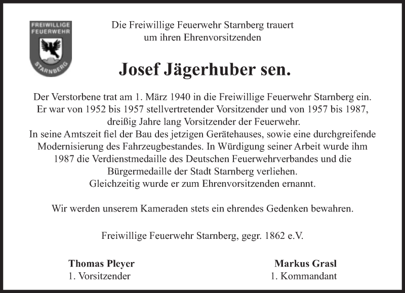  Traueranzeige für Josef Jägerhuber vom 13.03.2019 aus Süddeutsche Zeitung