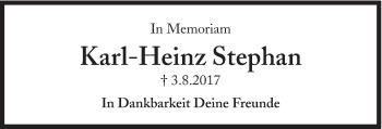Traueranzeige von Karl-Heinz Stephan von Süddeutsche Zeitung