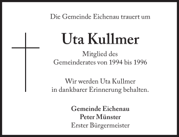 Traueranzeige von Uta Kullmer von Süddeutsche Zeitung