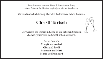Traueranzeige von Christl Tartsch von Süddeutsche Zeitung